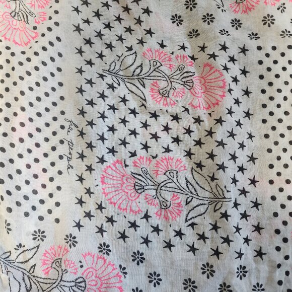 Free People Beach Tote Bag Sea Floral Light Weight Sheer Fabric Bohemian - Picture 5 of 5